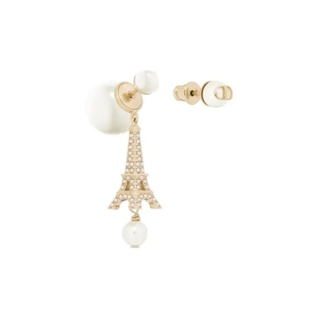 DIOR Metal Earrings Women's Gold-3
