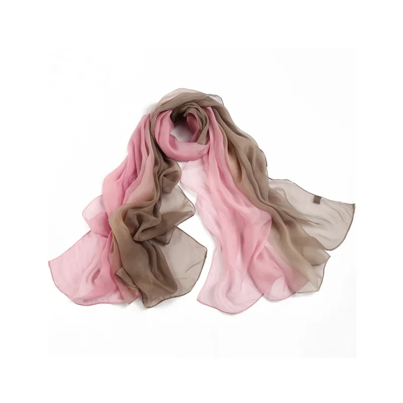 Shanghai Story 100% Mulberry Silk Silk Scarves Women's Dusty Pink Gradient Gift Box Set-29