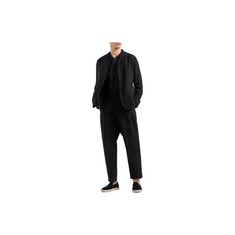 GIORGIO ARMANI Asv V neck Shirt In Cotton And Silk-3