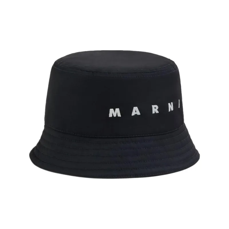 MARNI Logo embroidered Bucket Hat-0