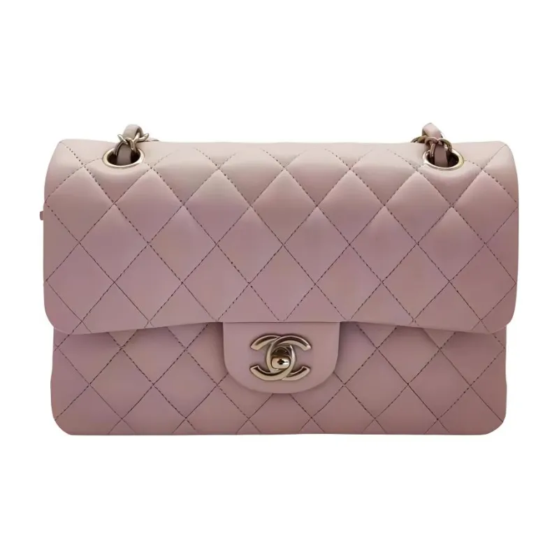 CHANEL Classic Flap CF Sheepskin Flap Bag, Shoulder Bag, Crossbody Bag Trumpets Women's Pink-0