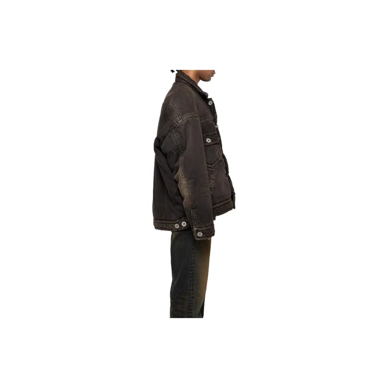 Maison Mihara Yasuhiro Logo Patch Denim Puffer Jacket-4