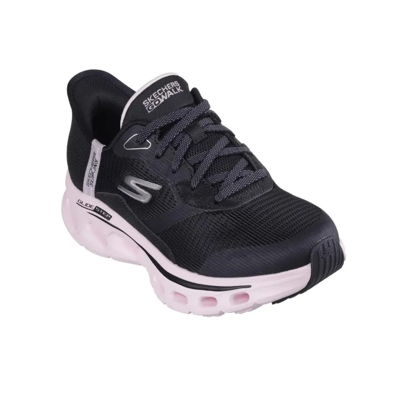 Skechers WOMEN'S GO WALK Anti Slip Wear Resistant Low Top Casual Shoes Women's Black Pink-3