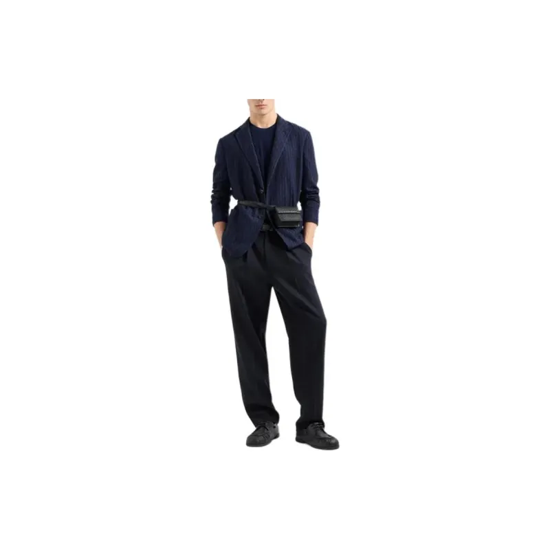 EMPORIO ARMANI V neck Wool Blazer-2