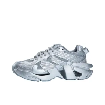 FILA Space Anti Slip Wear Resistant Low Top Casual Shoes Men's Liquid Silver