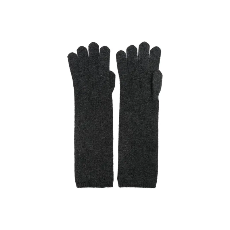 MaxMara Cashmere Knit Gloves Women's Medium Gray-1