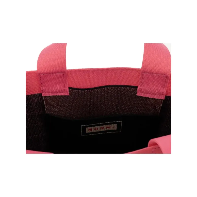 MARNI Logo Patch Jacquard Tote Bag-3