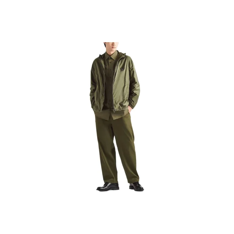 PRADA Triangle Logo Plaque Track Jacket-2