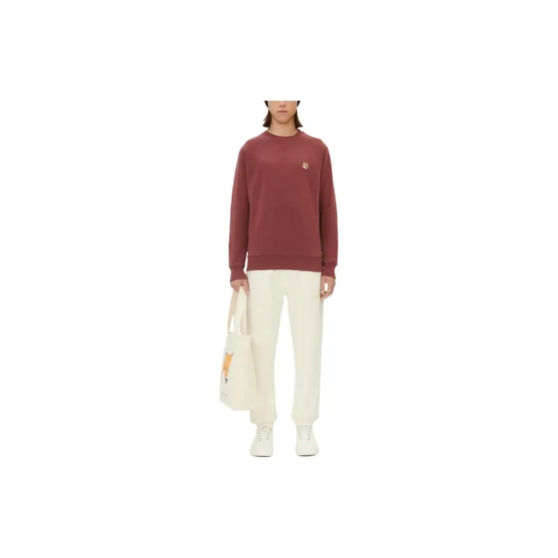 Maison Kitsune Maison Kitsune Back To Series Sweatshirts Men Eggplant Red-1