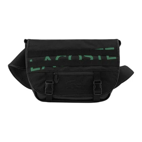 LACOSTE Canvas Canvas bag Adidas Messenger bag Adidas Shoulder bag Adidas Crossbody bag Adidas Medium Size Unisex Black