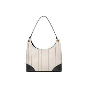 BELLE Artificial Leather Shoulder Bag Medium Size Women's Beige