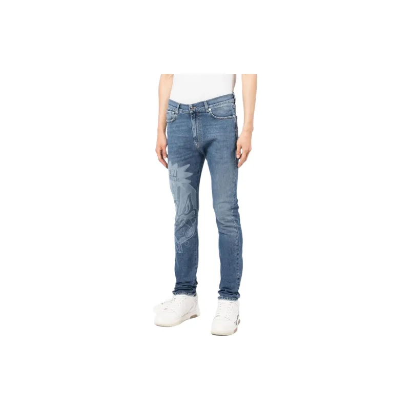 iceberg Watermark-print Detail Jeans-3