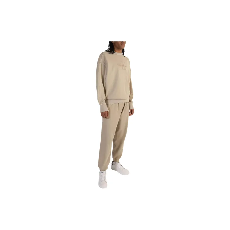 Calvin Klein Logo embroidered Crew neck Sweatshirt-1