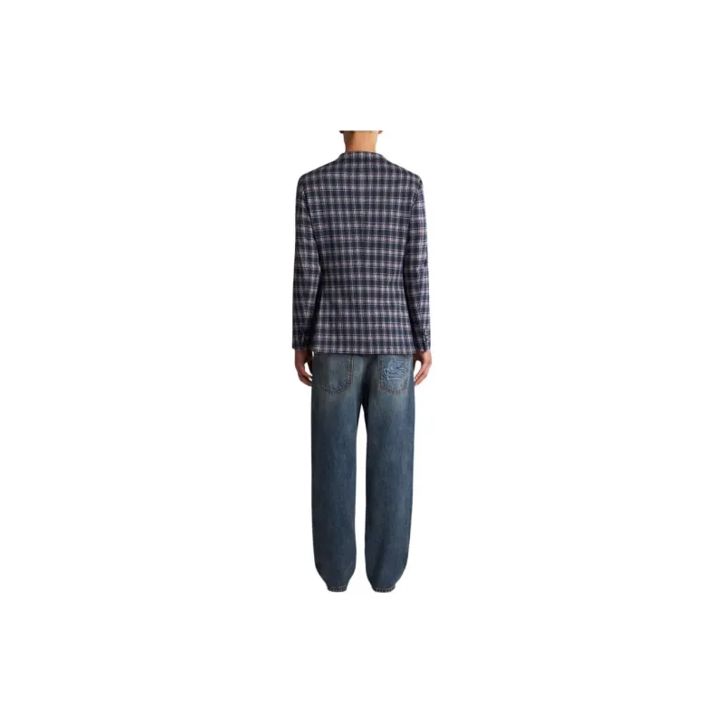 ETRO Checked Shawl-lapels Blazer-4