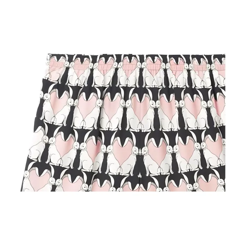 Burberry Rabbit Print Shorts-4