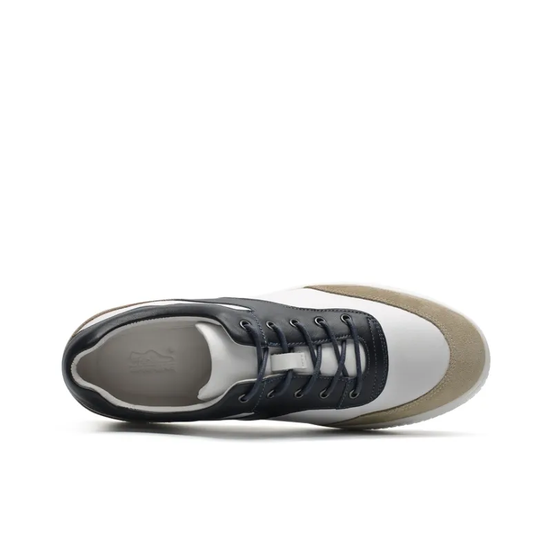 He Jinchang Low Top Casual Shoes Men's Apricot White-3