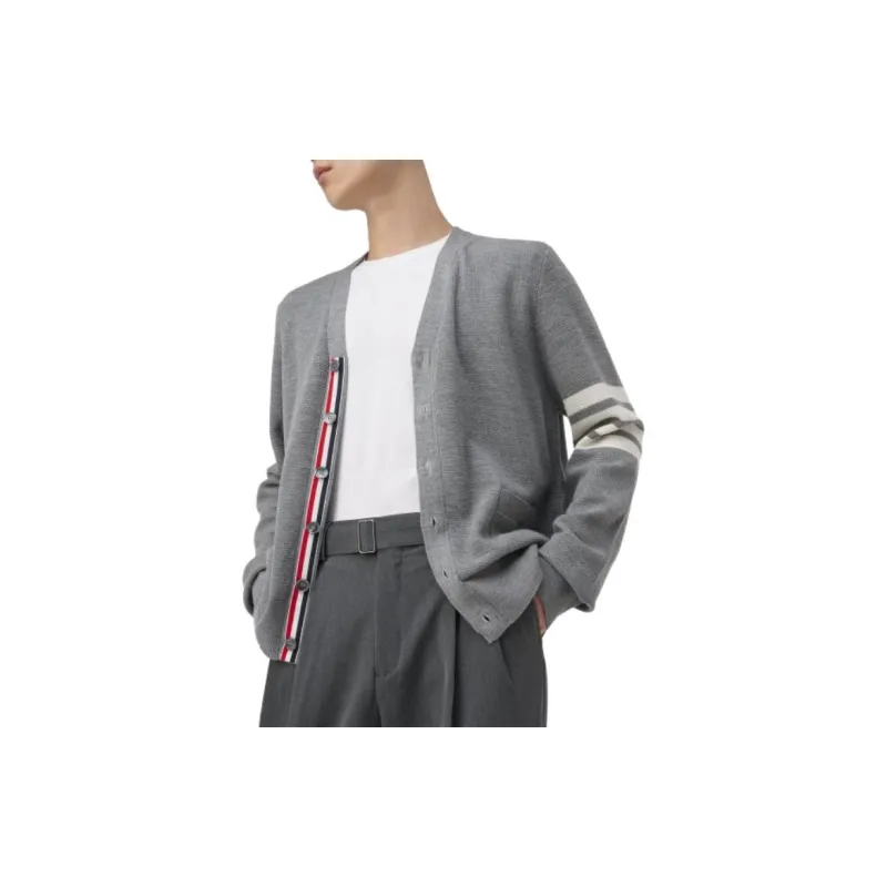 THOM BROWNE Stripe Detailed Button Up Cardigan-7