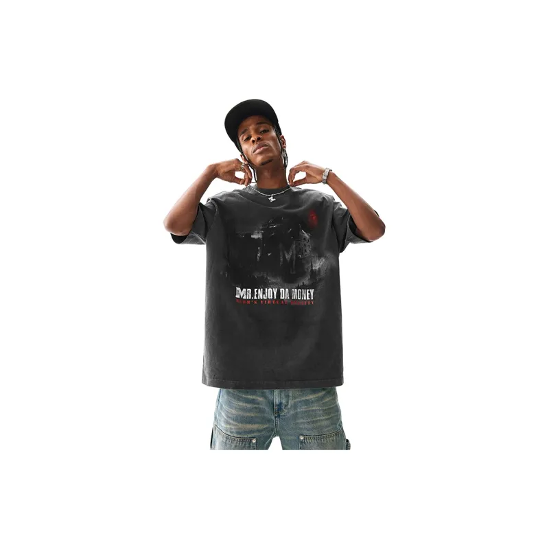 MR.ENJOYDA MONEY T-Shirts Unisex Washed Gray-3