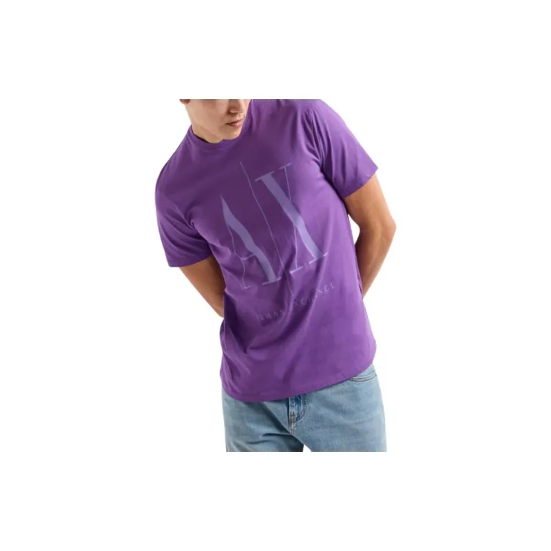 ARMANI EXCHANGE SS24 T Shirt Men's Purple-1
