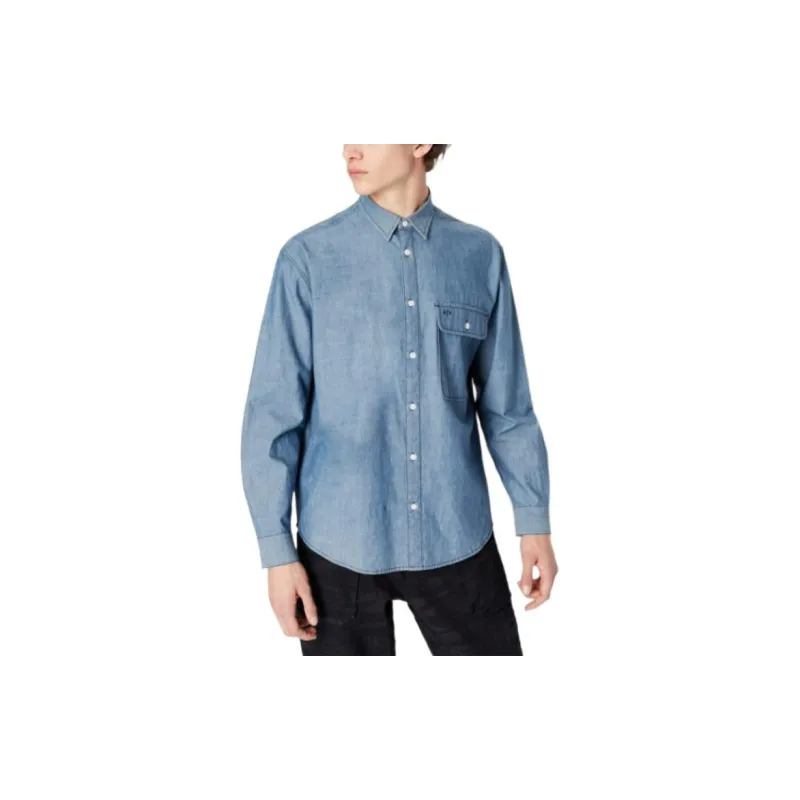ARMANI EXCHANGEAE FW22 Shirt Men's Blue-2
