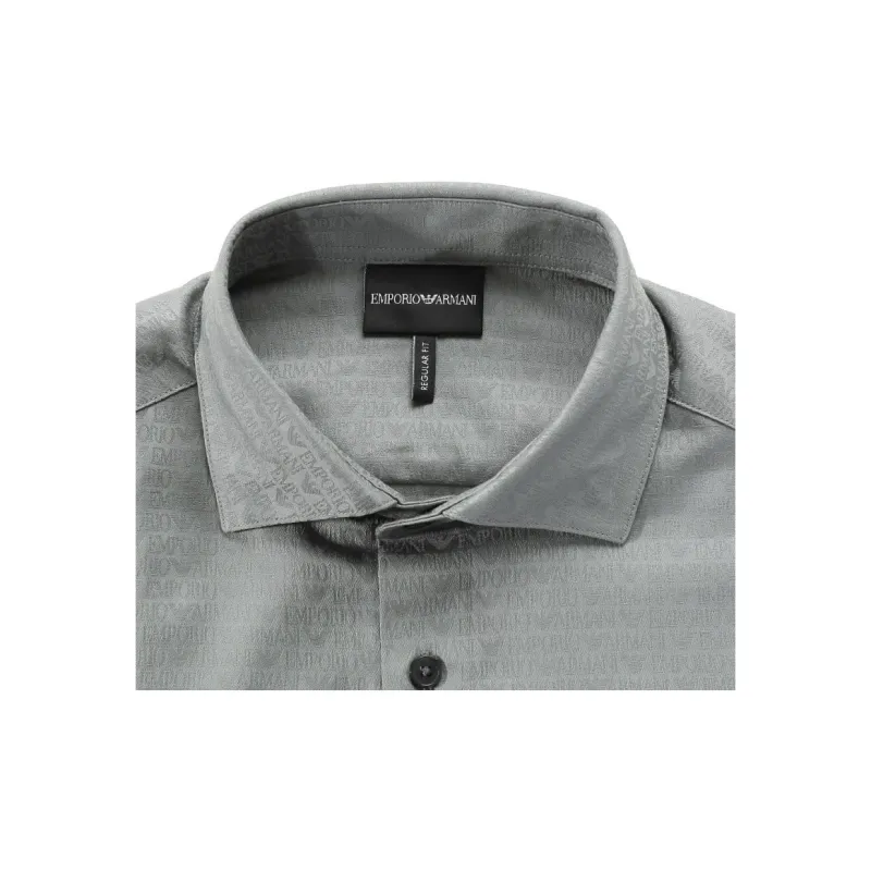 EMPORIO ARMANI SS24 Shirt Men's Gray Green-4