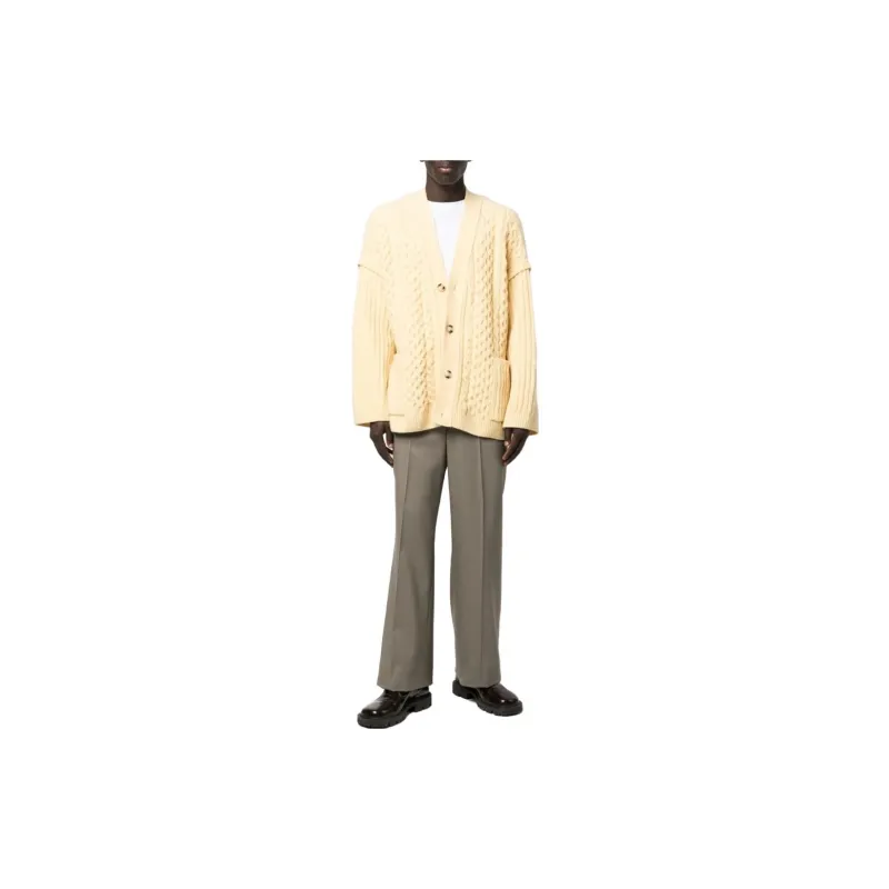 NANUSHKA Cable-knit V-neck Cardigan-1