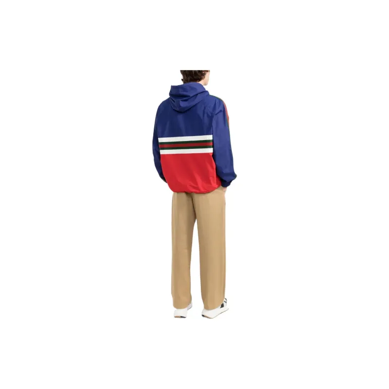 GUCCI Web stripe Hooded Windbreaker-2
