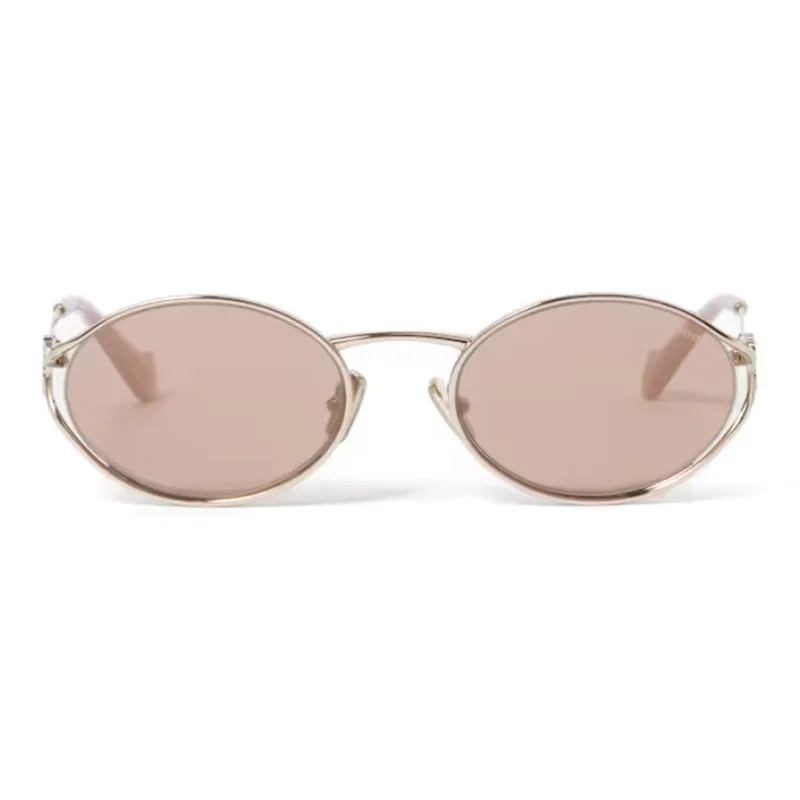 MIU MIU Eyewear Logo Oval frame Sunglasses-2