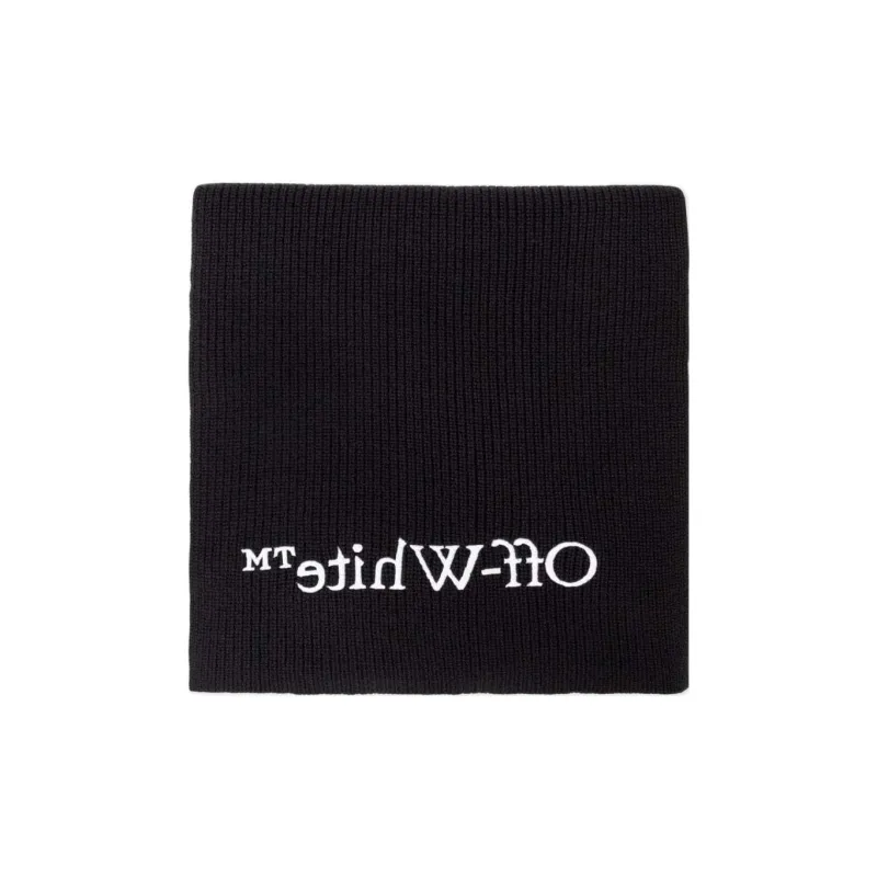 OFF WHITE Logo Embroidered Scarf-1