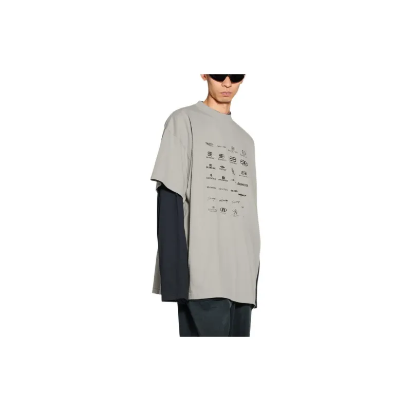 Balenciaga T Shirt Loose Fit Style Unisex Gray-5