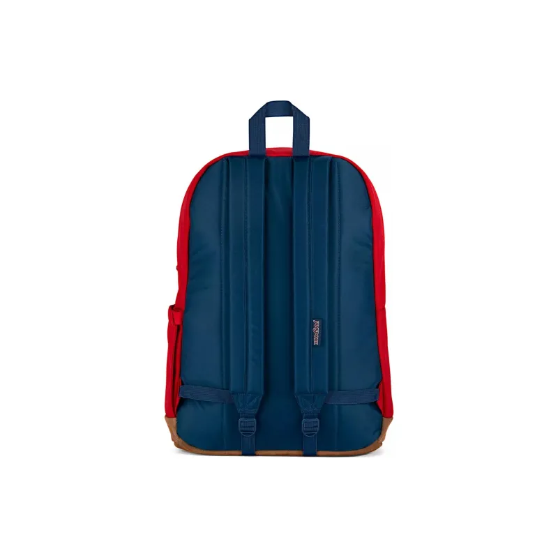 JanSport Fabric Bonded Suede Backpack Unisex Red-6