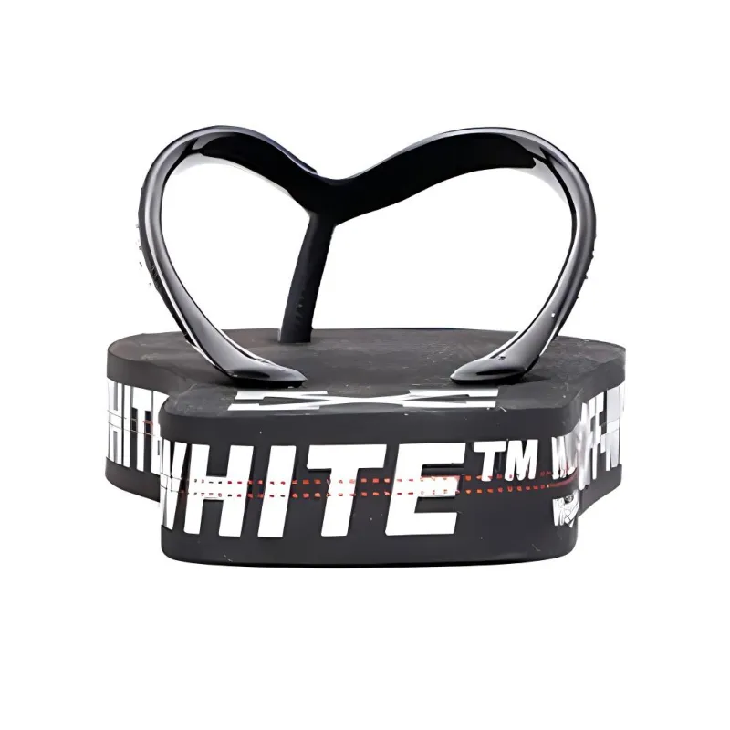 OFF WHITE Logo Typographic Flip Flop Black SS20-4