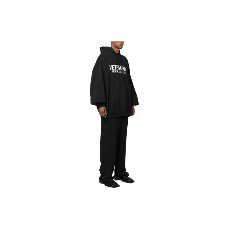 Vetements Logo Printed Drawstring Hoodie-3