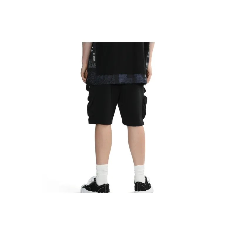 MUSIUM DIV Elasticated waistband Cargo Shorts-7