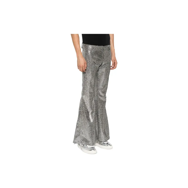 ERL Sequinned Flared Trousers-3