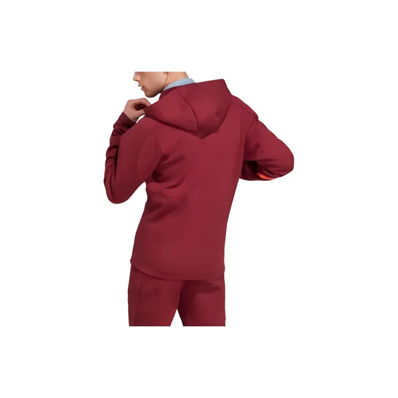 Adidas DESIGNED FOR GAMEDAY FULL-ZIP HOODIE Jackets Coats Unisex Dark Shadow Red-2