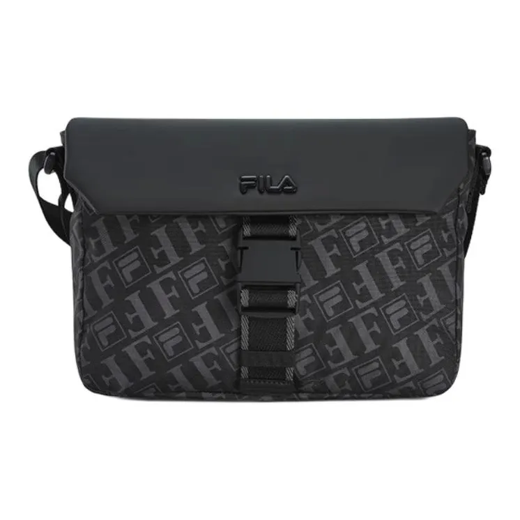 FILA Fabric Crossbody Bag, Shoulder Bag Regular XS Men's Jet Black-0
