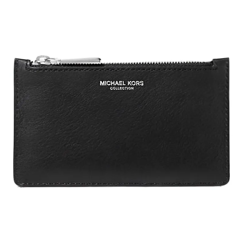 MICHAEL KORS Leather Coin Purses Wallets Small Size Women's Black-0