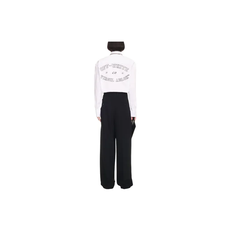 OFF WHITE Dart Detailed Wide Leg Pants-1