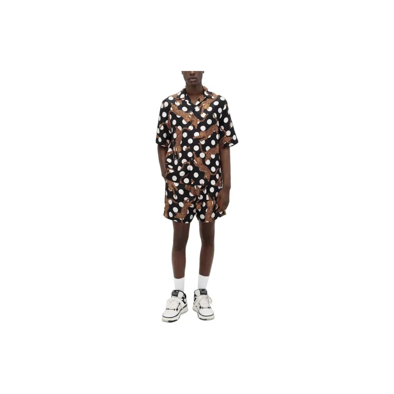AMIRI Leopard Polka Dots Bowling Shirt-1