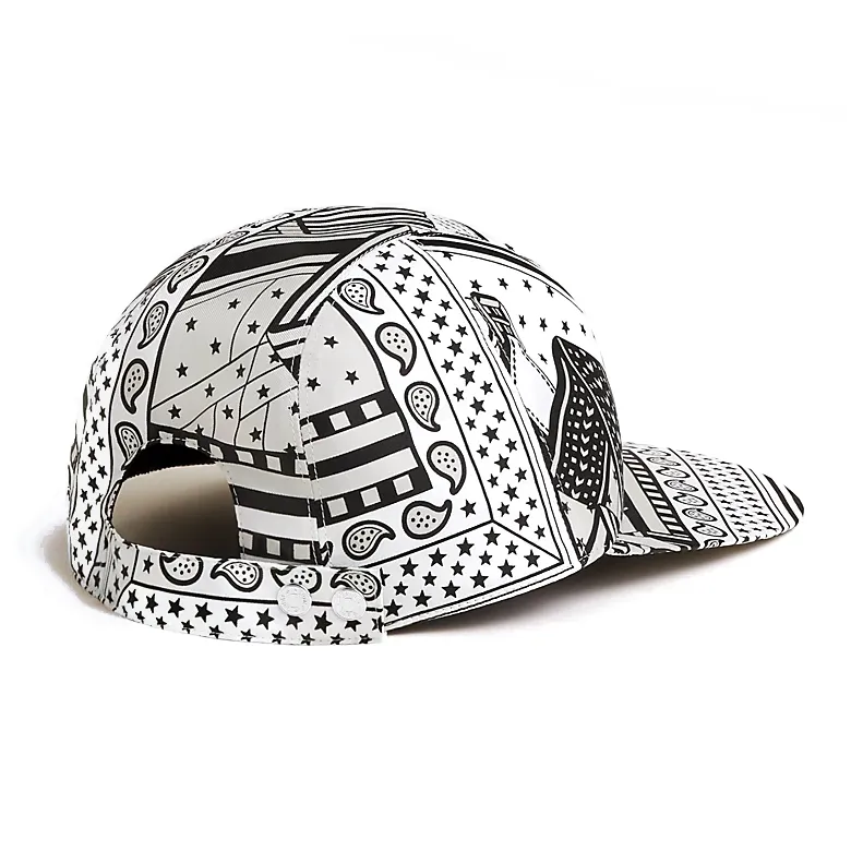 HERMES Silk Baseball Caps Women's Black White-1