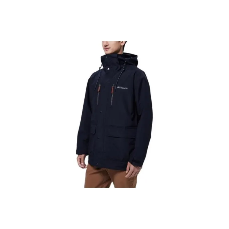 Columbia City Outdoor Collection Waterproof And Windproof Windbreaker Jacket Men's Black-4