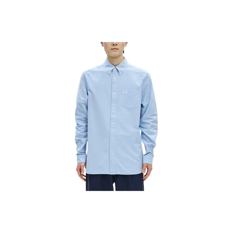FRED PERRY FW24 Shirt Men Light Blue-1