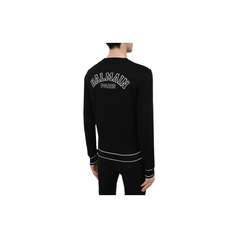 BALMAIN SS21 Loose Fit Knitwear Men's Black-4