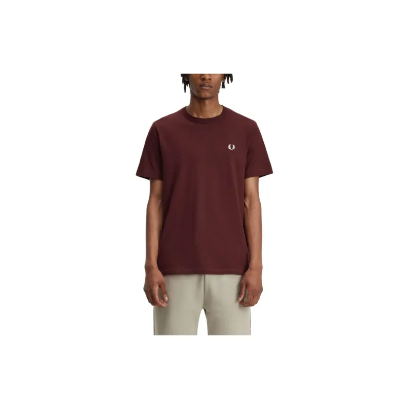 FRED PERRY Crew Neck T Shirt T Shirt Men's Red-2