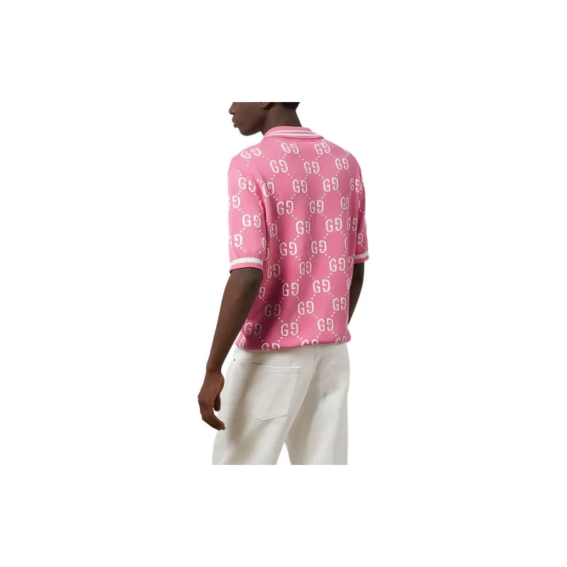GUCCI Monogrammed Polo Shirt-2