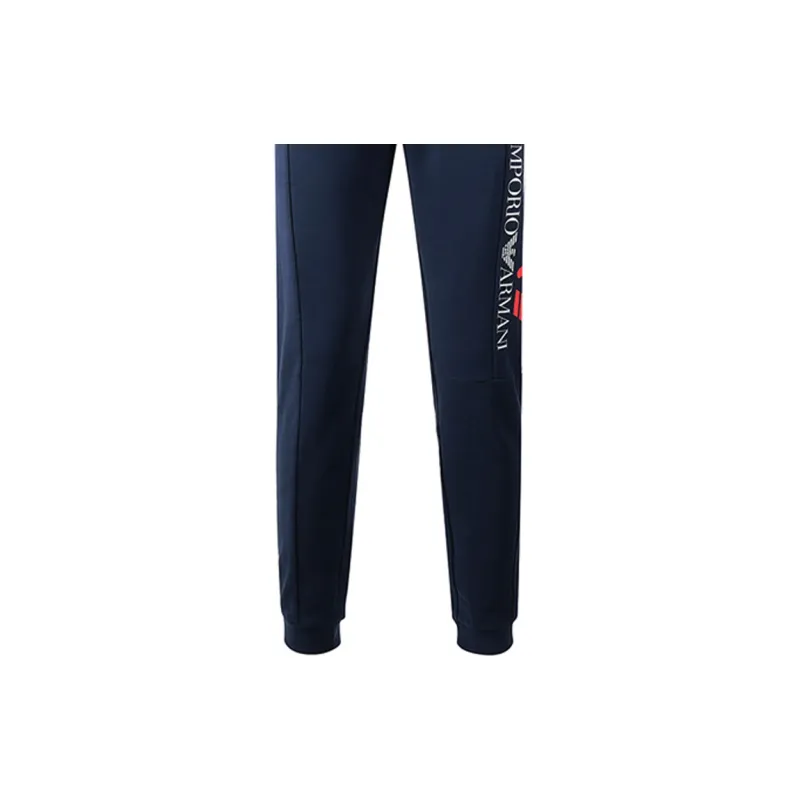 EMPORIO ARMANI EA7 SS23 Knitted Sweatpants Men's Marine Blue-5