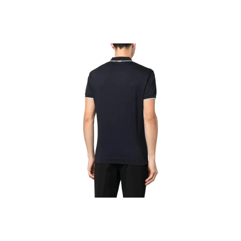 Zzegna Logo Embroidered Short Sleeved Polo Shirt-2