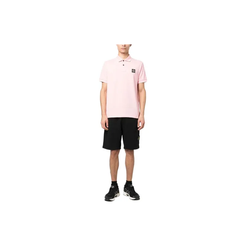 STONE ISLAND Polo Shirts Men Pink-1