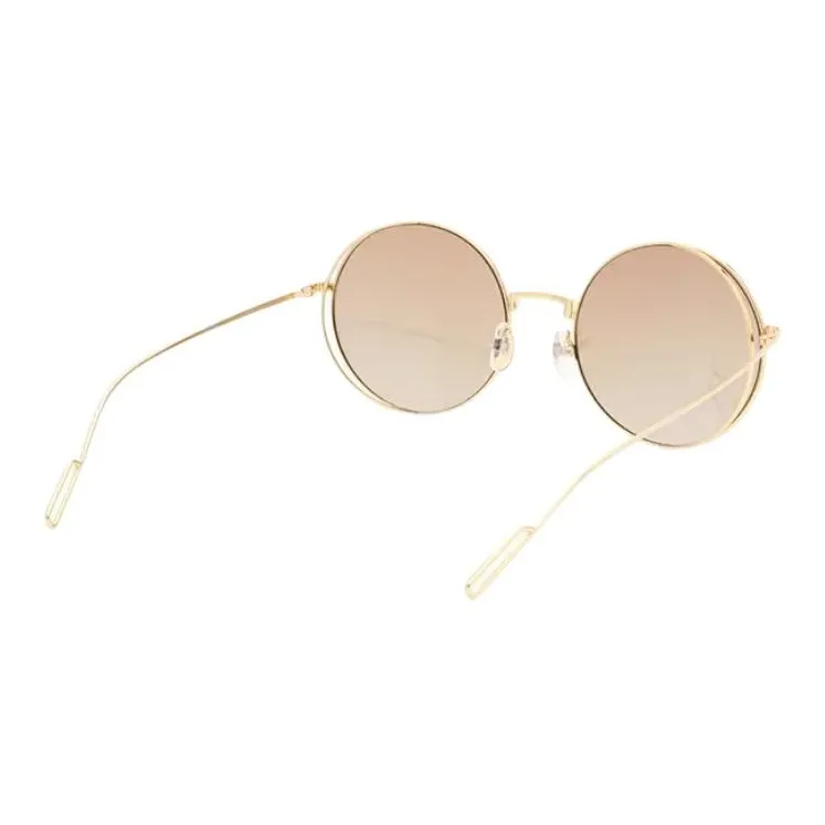 JINS Metal Round Sunglasses Women's Gold-2